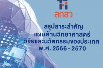 แผนด้านวิทยาศาสตร์ วิจัยและนวัตกรรมของประเทศ พ.ศ. 2566-2570